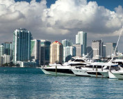 florida skyline and boats